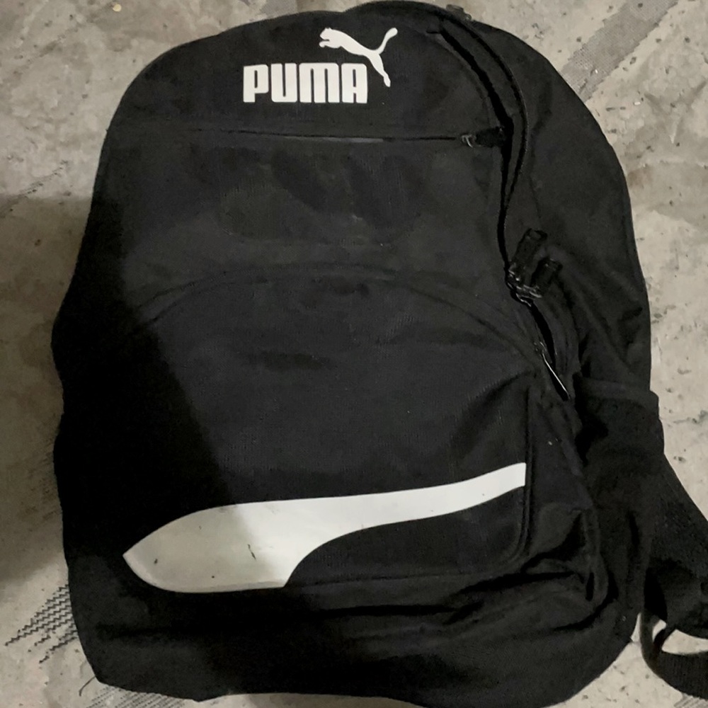 Rare black and white puma backpack